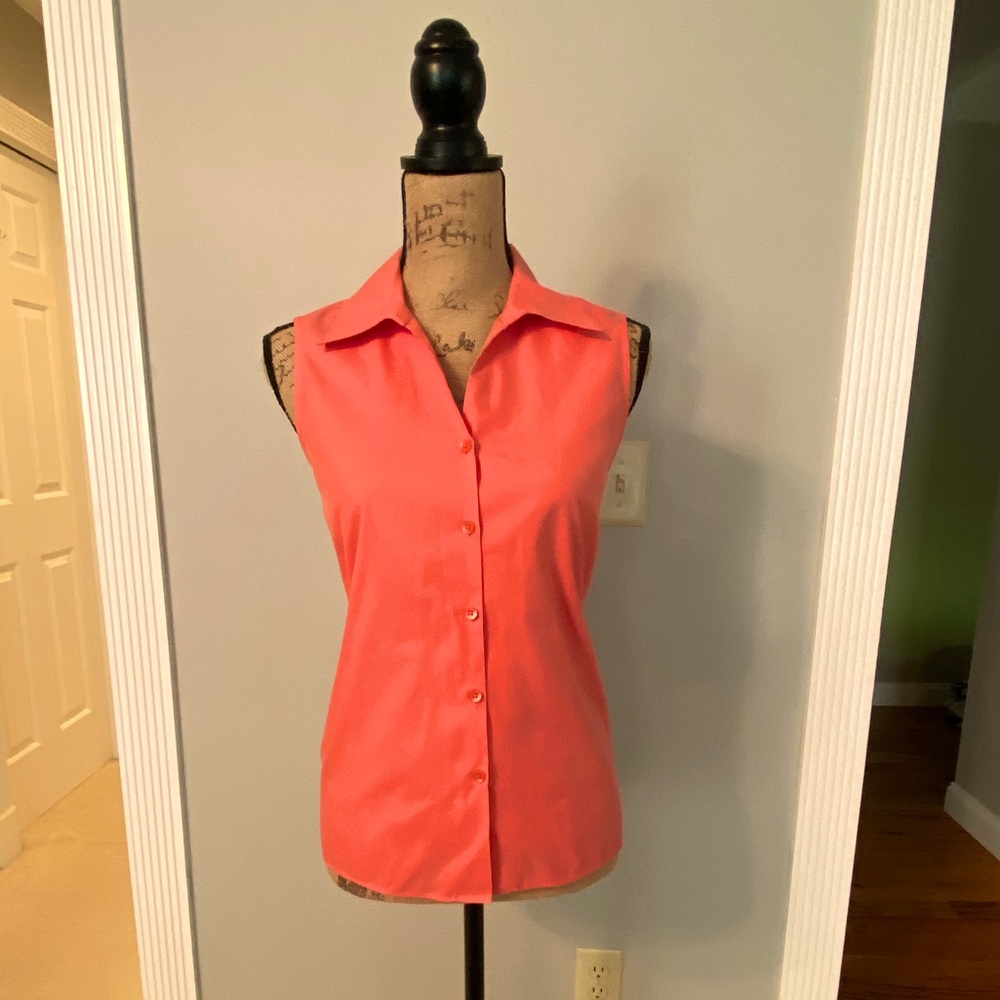 Talbots button down sleeveless top size 10